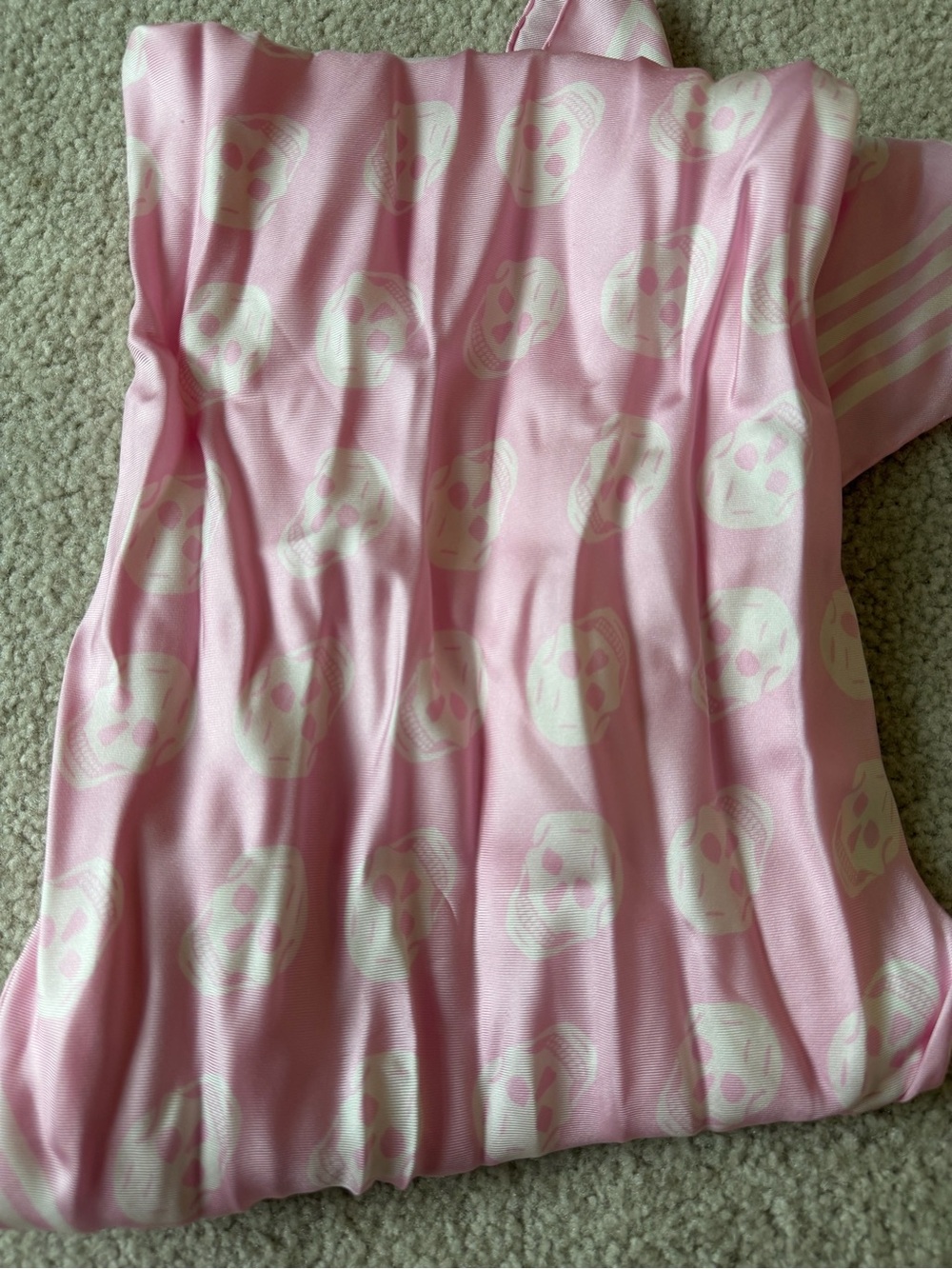 Alexander McQueen Pink Skull-Print Silk Scarf - Gem